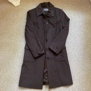Ann Taylor Chocolate Brown Wool Coat, sz 10